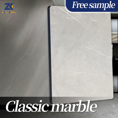 Pannello di parete di legno dell'impiallacciatura di Crystal Board Simulation Waterproof Marble del carbonio