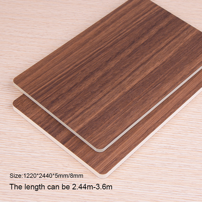 Pannello di parete di lusso moderno dell'impiallacciatura di legno della decorazione interna 5mm 8mm