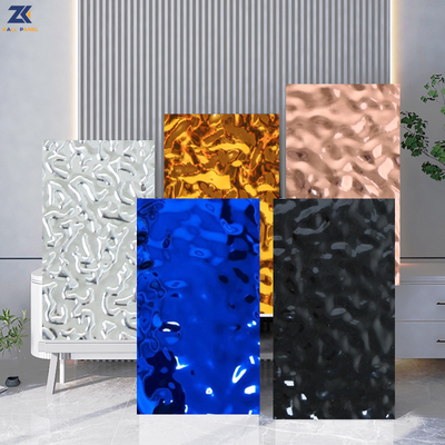 Pannello di parete decorativo interno del pannello 3D dell'ondulazione dell'acqua dell'ANIMALE DOMESTICO del PVC