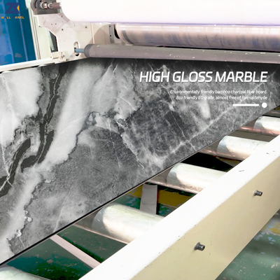 Carbonio di bambù Crystal Plate del pannello di parete dell'impiallacciatura di legno del carbone del marmo del PVC