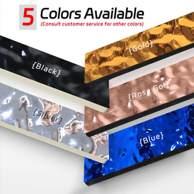 il legno di legno di bambù della fibra di 8mm riveste i pannelli di pannelli senza pittura interni dell'ondulazione dell'acqua 3D della decorazione della parete