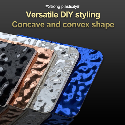 Moderno stile di lusso leggero 3D Carbone di legno Tavolo Acqua Ripple Bambù Carbone di legno Veneer