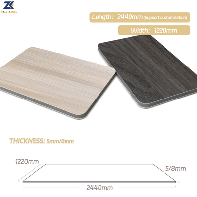 Il legno di legno impermeabile ed insonorizzato del grano impiallaccia i pannelli di parete del PVC