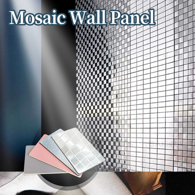 Nuovi prodotti Interni Decorativi Pannelli murali in metallo Mosaico Bambù Carbone di legno Pannelli di rivestimento
