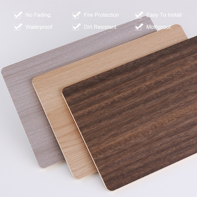 Carbon Crystal Bamboo Charcoal Wood Veneer Wood Grain Wall Panels Mould Proof