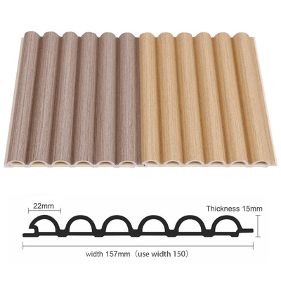 Pannello di parete di legno curvo a prova d'umidità rispettoso dell'ambiente del pannello 15mm di WPC