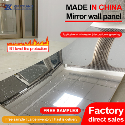 Interni decorativi 5mm Specchio Legno pannelli da parete PVC pannello da parete