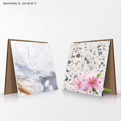 Ambientale Bambù Carbone di legno Veneer interno PET Marmo pannello murario