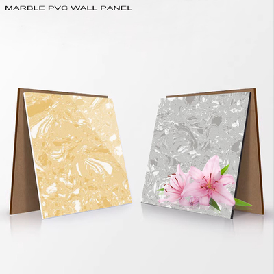 Moderno Attraente 5MM Alto Gloss Parete pannello di marmo per interni PVC lamiera di marmo