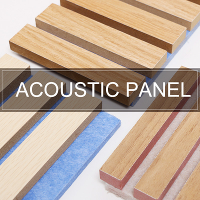 WPC Fluted Wall Panel Wall Acoustic Grille Wood Slats Anti Scratch