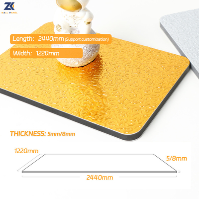 Waterproof And Fireproof Bamboo Charcoal Fiber Water Ripple Wall Panel With PUR Glue