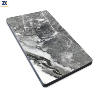 Carbonio di bambù Crystal Plate del pannello di parete dell'impiallacciatura di legno del carbone del marmo del PVC