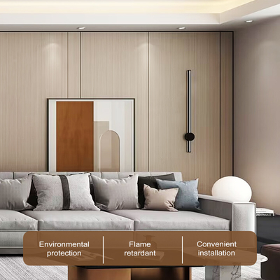 Interior Decorative Bamboo Crystal Panels Wood Grain Bamboo Charcoal Wood Veneer Panels